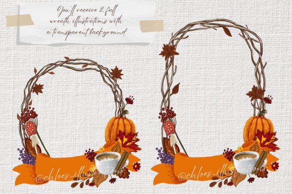 Download Fall Wreath Digital Painting Drawing - Fall wreath Collection