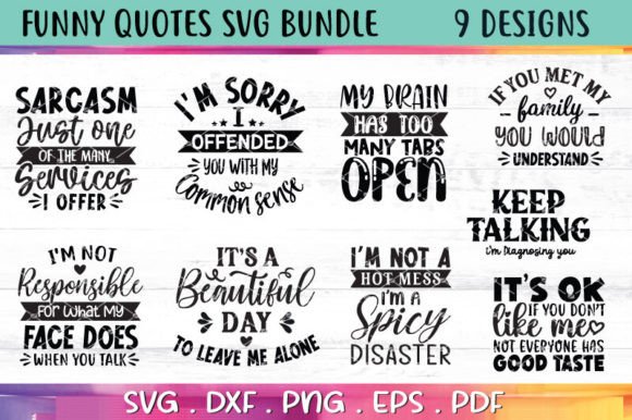 Download Sarcasm Svg Bundle, Funny Quotes Svg - Premium Resources
