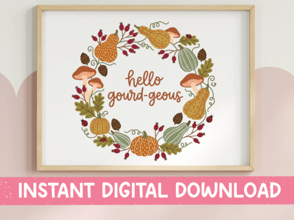 Download Hello Gourd-geous Fall Wreath Design - Fall wreath Collection
